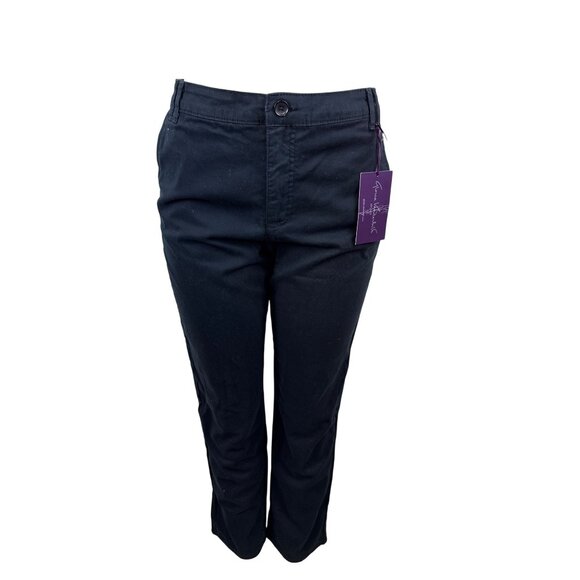 Gloria Vanderbilt Womens Black Tapered Leg Pants Size 8 - New - Picture 1 of 11